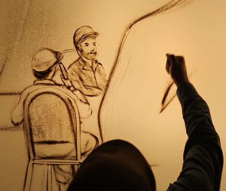 نقاشی شن فرماندهان مقاومت