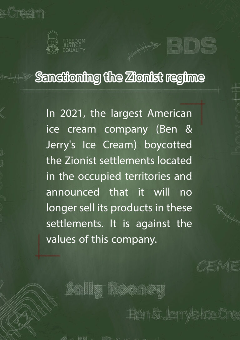 Sanctioning the Zionist regime