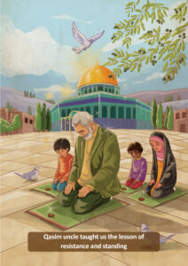 Children's painting Haj Qasim and Quds