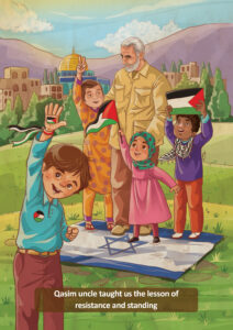 Children's painting Haj Qasim and Quds