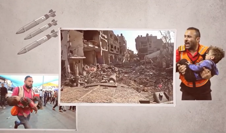 موشن گرافیک جنایات جنگی و نسل کشی در غزه